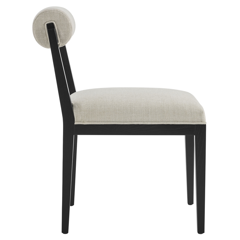 Kai Fabric Dining Chair Set of 2 in Linen