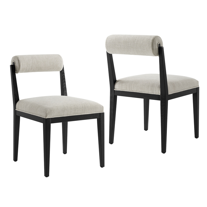 Kai Fabric Dining Chair Set of 2 in Linen
