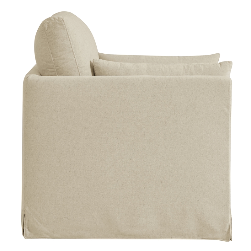 Wellfleet Slipcovered Linen-Blend Armchair in Linen