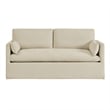 Wellfleet Slipcovered Linen-Blend Loveseat in Linen