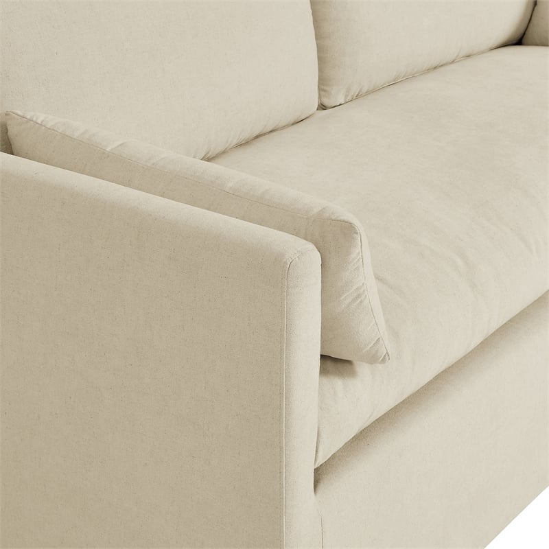 Wellfleet Slipcovered Linen-Blend Loveseat in Linen