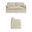 Wellfleet Slipcovered Linen-Blend Loveseat in Linen