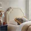 Magnolia Upholstered Fabric Twin Size Headboard in Ecru