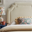Magnolia Upholstered Fabric Twin Size Headboard in Ecru