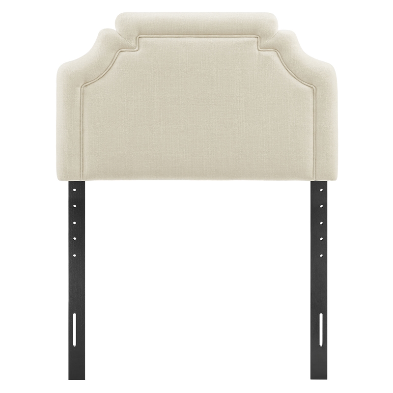 Magnolia Upholstered Fabric Twin Size Headboard in Ecru