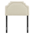 Magnolia Upholstered Fabric Twin Size Headboard in Ecru