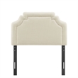 Magnolia Upholstered Fabric Twin Size Headboard in Ecru