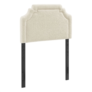 Magnolia Upholstered Fabric Twin Size Headboard in Ecru