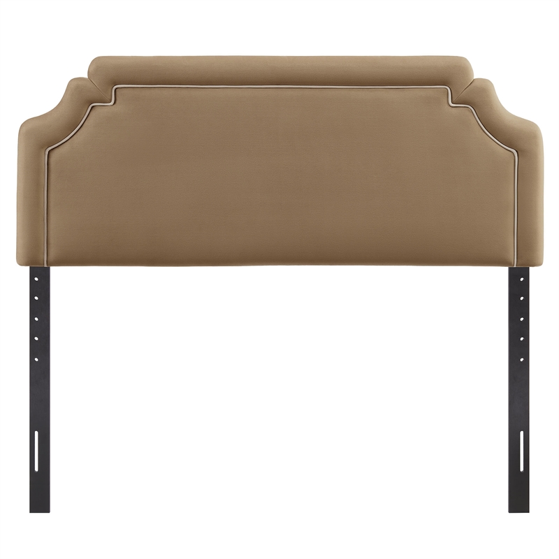 Magnolia Stain-Resistant Performance Velvet King Size Headboard in Taupe Almond