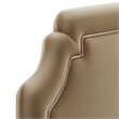 Magnolia Stain-Resistant Performance Velvet King Size Headboard in Taupe Almond