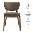Fenwick Fabric Dining Chairs Set of 2 in Mocha
