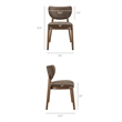 Fenwick Fabric Dining Chairs Set of 2 in Mocha