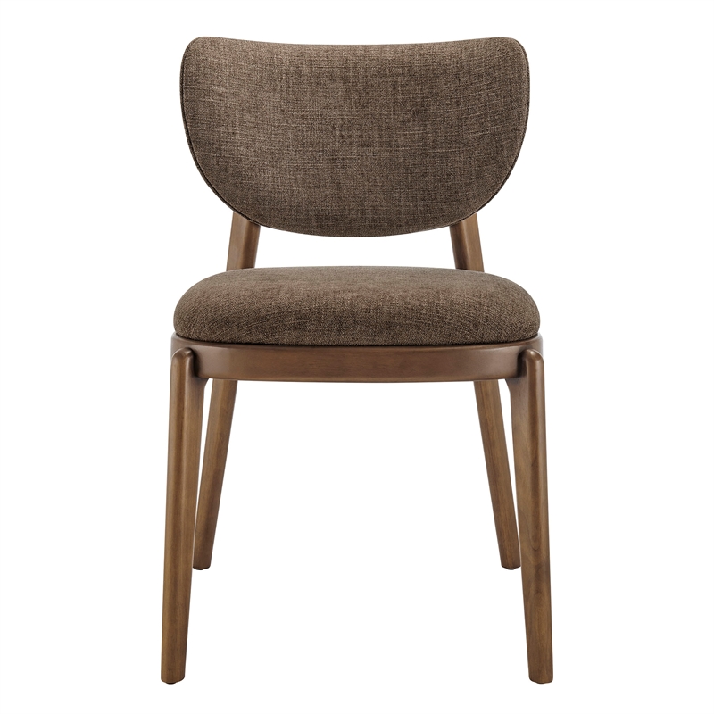 Fenwick Fabric Dining Chairs Set of 2 in Mocha