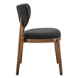 Fenwick Fabric Dining Chairs Set of 2 in Ebony
