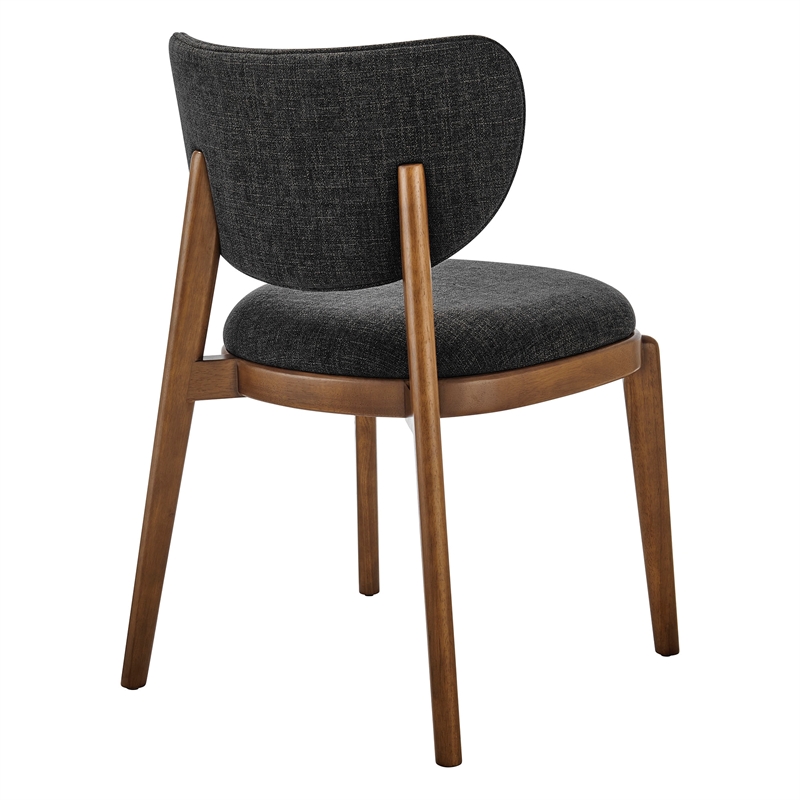Fenwick Fabric Dining Chairs Set of 2 in Ebony