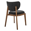 Fenwick Fabric Dining Chairs Set of 2 in Ebony