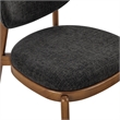 Fenwick Fabric Dining Chairs Set of 2 in Ebony