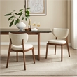 Fenwick Fabric Dining Chairs Set of 2 in Ecru