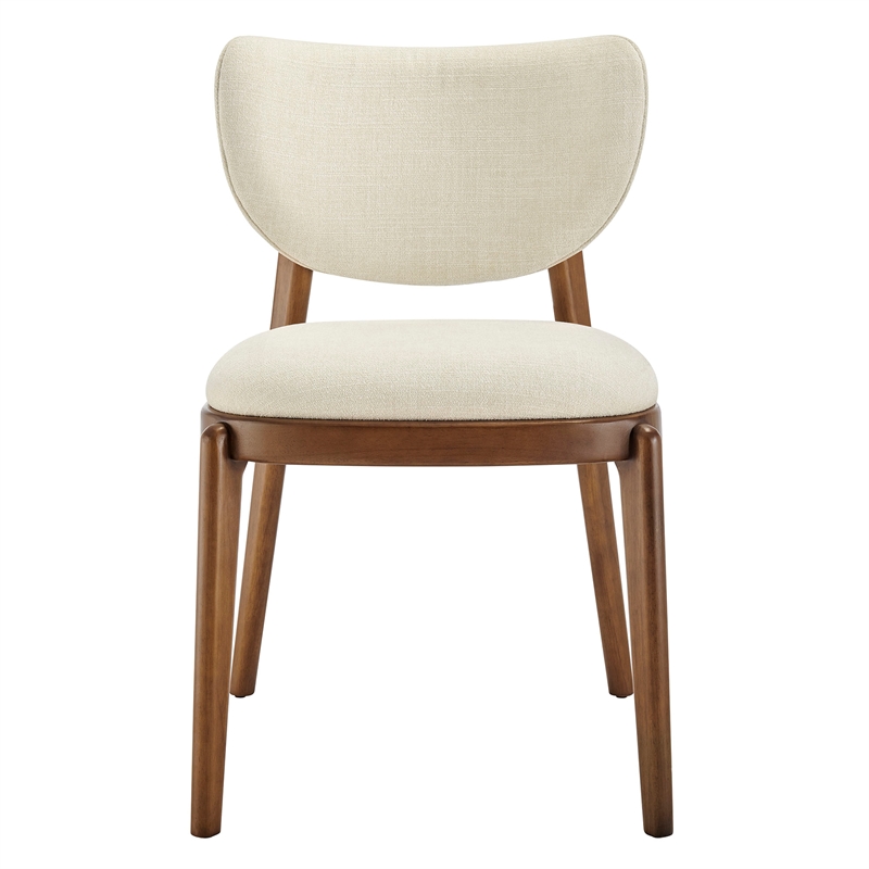 Fenwick Fabric Dining Chairs Set of 2 in Ecru
