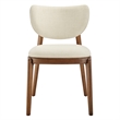 Fenwick Fabric Dining Chairs Set of 2 in Ecru
