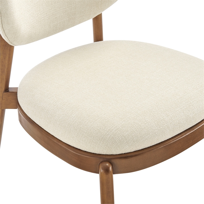 Fenwick Fabric Dining Chairs Set of 2 in Ecru