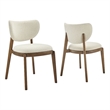 Fenwick Fabric Dining Chairs Set of 2 in Ecru