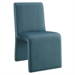 Emory Performance Velvet Dining Side Chair Set of 2 in Cadet Blue