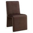 Emory Performance Velvet Dining Side Chair Set of 2 in Chocolate Brown