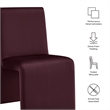 Emory Performance Velvet Dining Side Chair Set of 2 in Mulberry