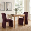 Emory Performance Velvet Dining Side Chair Set of 2 in Mulberry