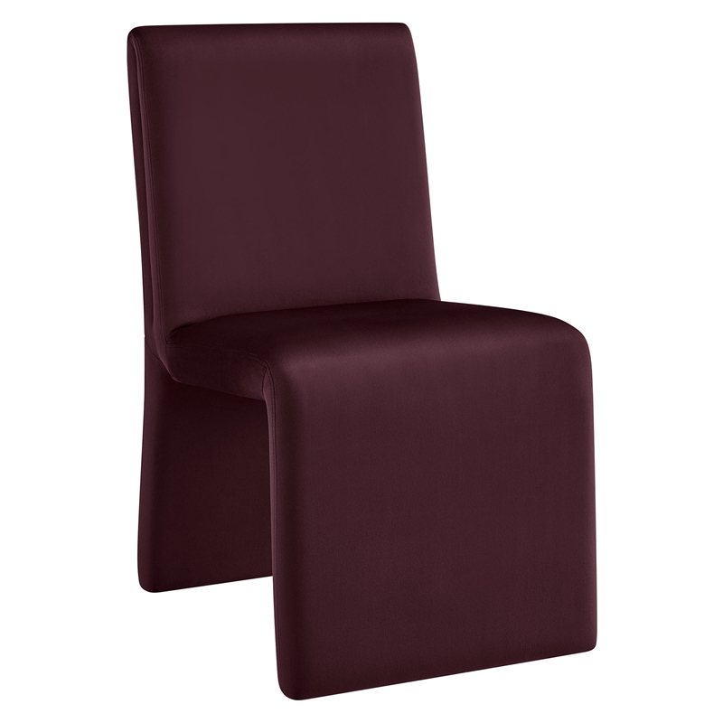 Emory Performance Velvet Dining Side Chair Set of 2 in Mulberry
