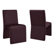 Emory Performance Velvet Dining Side Chair Set of 2 in Mulberry