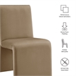 Emory Performance Velvet Dining Side Chair Set of 2 in Taupe