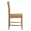 Jax Oak Wood Dining Chair With Wavy Razor Back Set of 2 in Weathered Oak