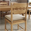 Jax Oak Wood Dining Chair With Wavy Razor Back and Cushion Set of 2