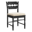 Jax Oak Wood Dining Chair With Wavy Razor Back and Cushion Set of 2