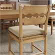 Jax Oak Wood Dining Chair With Wavy Razor Back and Cushion Set of 2