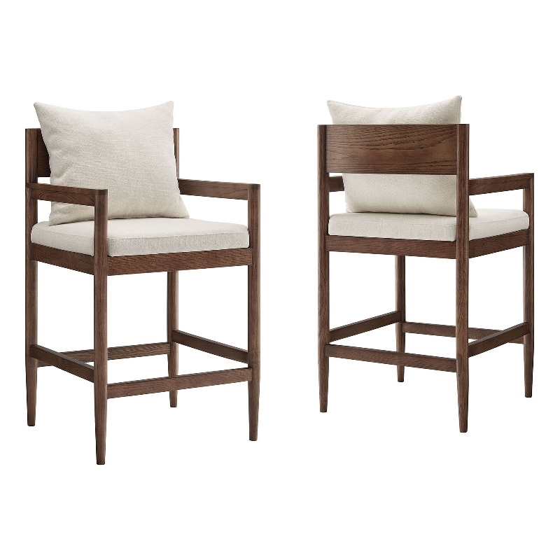 Remington Wood Counter Stool Set of 2 in Salt
