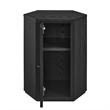 Kade Faceted Wood Side Table in Black