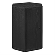 Kade Faceted Wood Side Table in Black