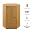 Kade Faceted Wood Side Table in Natural
