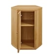 Kade Faceted Wood Side Table in Natural