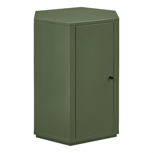 Kade Faceted Semi-Gloss Side Table in Cypress