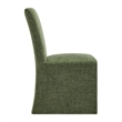 Aster Slub Weave Fabric Slipcovered Dining Chairs Set of 2 in Foliage