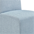 Aster Slub Weave Fabric Slipcovered Dining Chairs Set of 2 in Sky