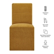 Aster Slub Weave Fabric Slipcovered Dining Chairs Set of 2 in Copper