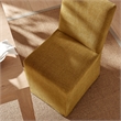 Aster Slub Weave Fabric Slipcovered Dining Chairs Set of 2 in Copper