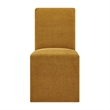 Aster Slub Weave Fabric Slipcovered Dining Chairs Set of 2 in Copper