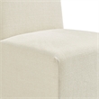 Aster Slub Weave Fabric Slipcovered Dining Chairs Set of 2 in Ecru