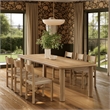 Alvia 7-Piece Oak Wood Extendable Dining Table and Chairs Set in Weathered Oak